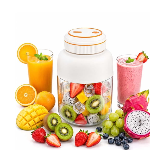 Portable Electric Juicer Cup with Zero Cord Hassle,Wireless Personal Juicer Cup USB Rechargeable Blender,38-Blades,Quiet Operation, Leakproof Lid,40 Seconds,for Shakes and Smoothies
