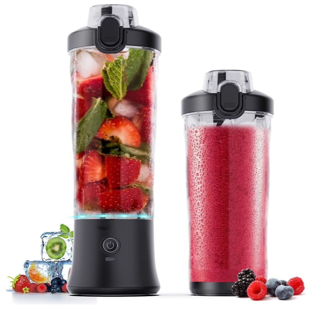 Portable Electric Juicer Fruit Mixer 600ML Blender with 4000mAh USB  Rechargeable