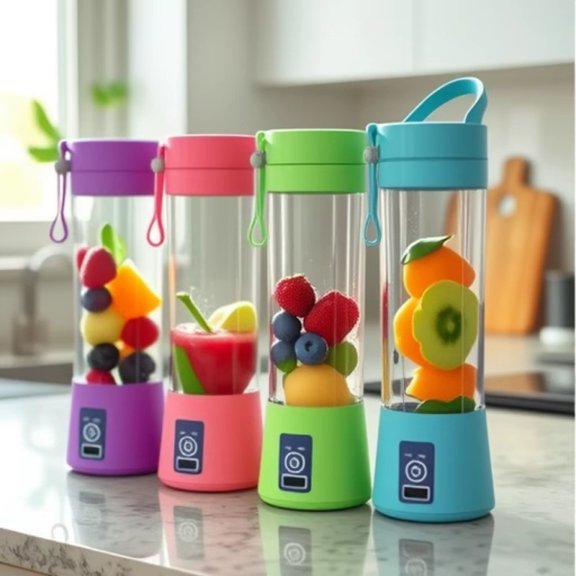 Portable Electric Juicer with 6-Leaf Cutter Head - Mini Multifunctional Juice Cup for Home Use