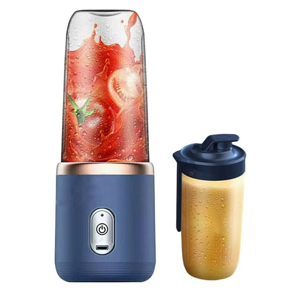 Portable Electric Minijuice Maker Portable Blender Smoothie Juicer Fruit Machine Blue 2 Cup