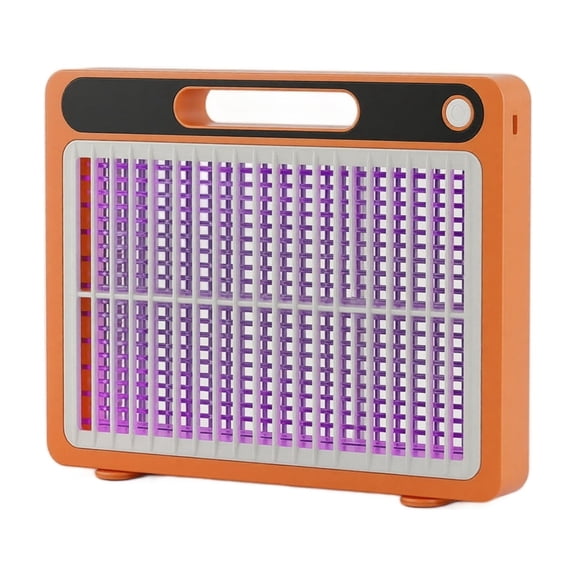 Portable Electric Mosquito Usb Rechargeable Bug Zapper 6 Inch Orange Dual Handheld Wall Mount Insect for Home Camping Patio Indoor Outdoor 1 Pack
