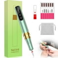 Inbuty Portable Electric Nail Drill Kit, 35000 RPM, Cordless, for DIY Manicure & Pedicure