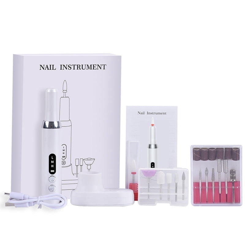 Portable Electric Nail Drills, Manicure and Pedicure Sets for Grinding,polishing and Trimming,Rechargeable Pedestal Nail Polisher