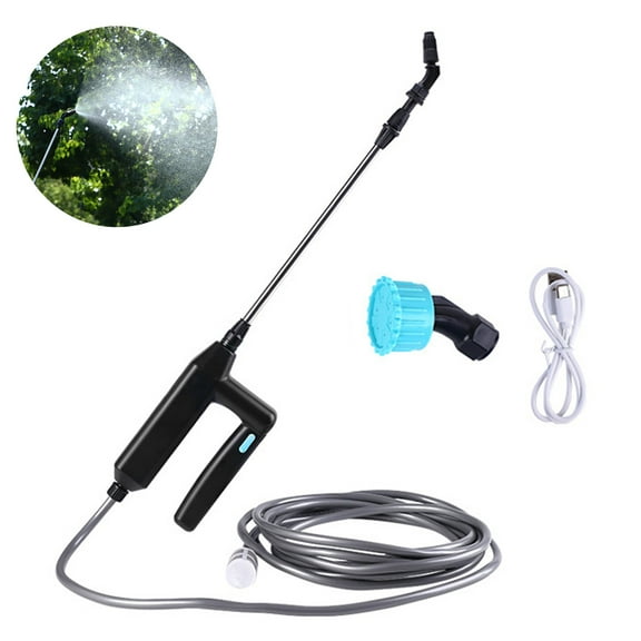Portable Electric Plant Sprayer, 7.4V High-power Rechargeable Watering Spray Wand Garden Sprayer, Stuffygreenus Multi-Purpose Plant Mister Sprayer for Yard Lawn Weeds Plants, 5M Hose