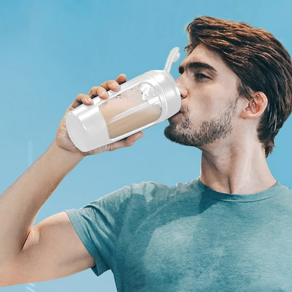 Portable Electric Protein Shaker Bottle, Battery Rechargeable Blender Bottles, Automatic Coffee Stirring Mug Cup, Shaker Bottles for Protein Mixes with BPA Free, Made with 650ml for Fitness People