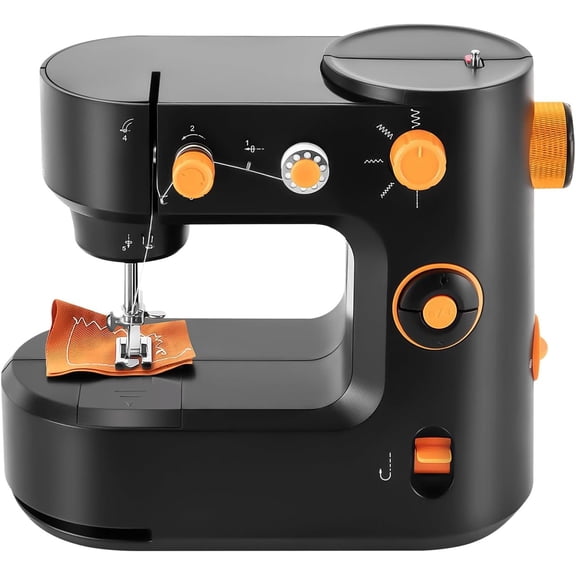 Portable Electric Sewing Machine Industrial Sewing Machine 2 Modes, LED Light, Auto Thread , Beginner Friendly for Clothes DIY & Use