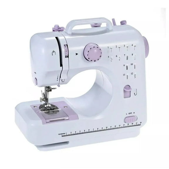 Portable Electric Sewing Machine with 12 Built-in Stitches & Pedal, Lightweight & Compact for Beginners & DIY Projects, Ideal for Home, Travel & Gift