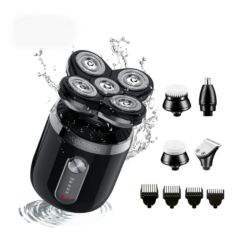Portable Electric Shaver Trimmer Aluminum 4D Electric Hair Shaver