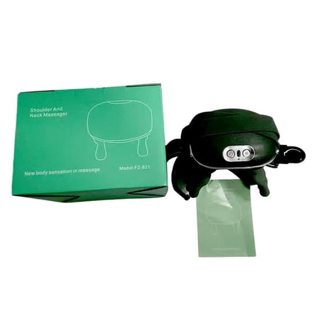 Portable Electric Shoulder & Neck Massager with Heat, Rechargeable, 3-Level Intensity, Bionic Kneading Technology