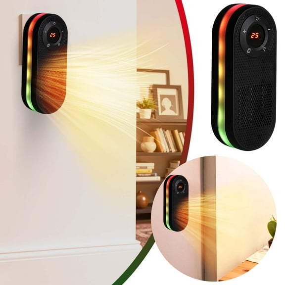 Portable Electric Space Heater with Thermostat, Small Personal Heater for Indoor Use, Quiet 1500W Fast Heating Ceramic Heater for Office Desk Bedroom Home