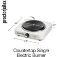 thumbnail image 1 of Portable Electric Stove with Cast Iron Burner, Adjustable Temperature, 1000 , White, 1 of 7
