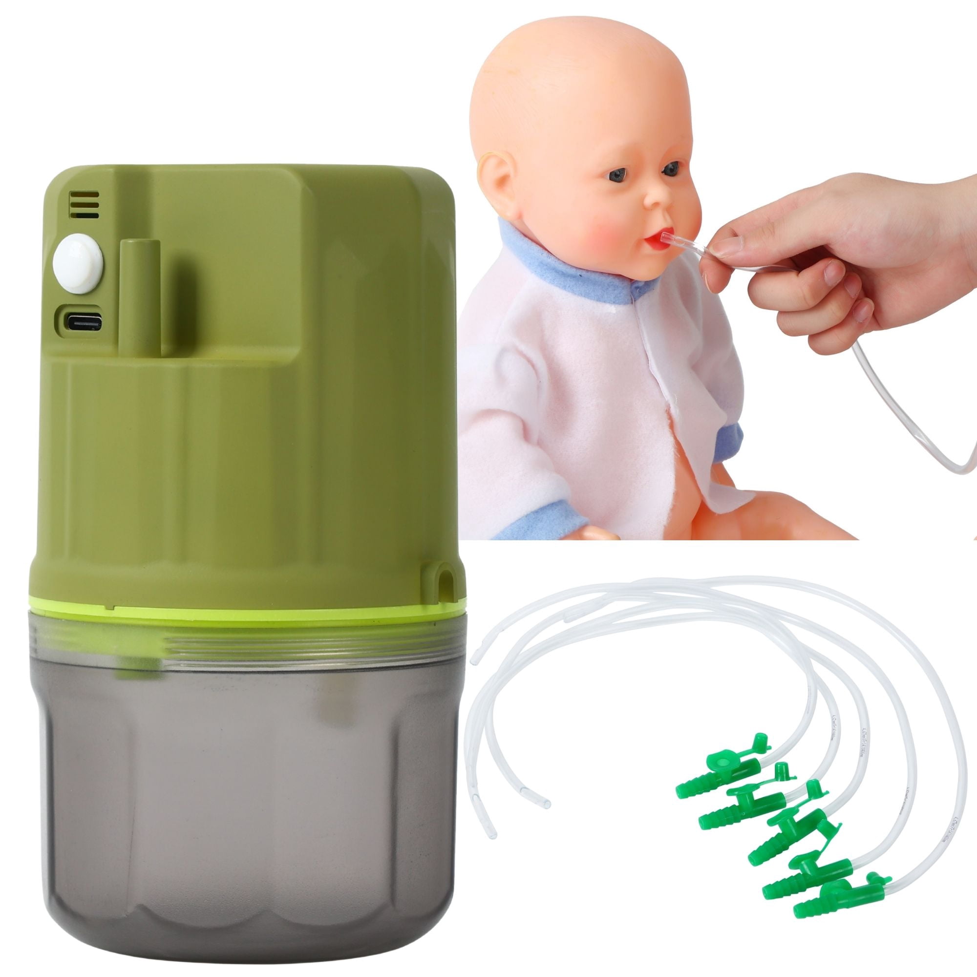 Portable Electric Suction Machine for Mucus  100ml Automatic Phlegm Aspirator for Kids, Adults & Pets | Handheld Medical & Veterinary Use
