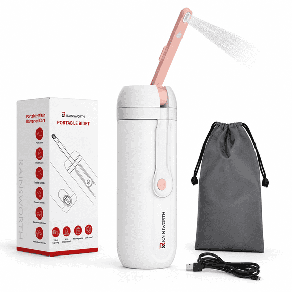 Portable Electric Travel Bidet with Adjustable Nozzle, Rechargeable Personal Hygiene Washing Device, Waterproof Compact Wash System for Travel and Daily Use