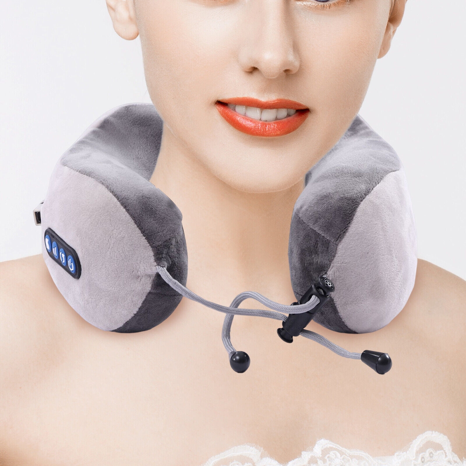 Portable Electric Travel Neck Shoulder Massage Neck Pillow Massager Memory Foam Size Medium Other