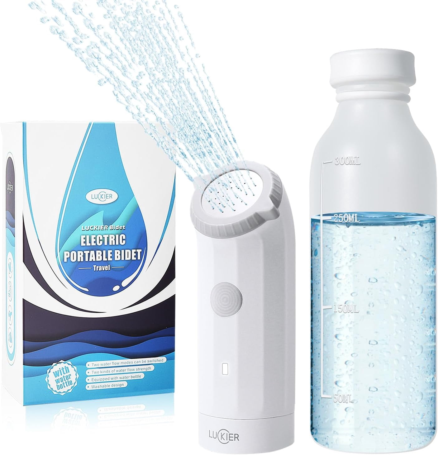 Portable Electric Travel Bidet for women  2 Spray Modes,USB Rechargeable, Electric Mini Bidet Pressure Adjustable for Camping, Desert Trips, Airplanes, Trains & Personal Hygiene