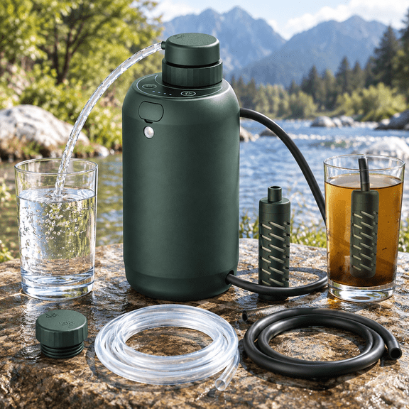 Portable Electric Water Filter for Survival, Camping & Emergencies