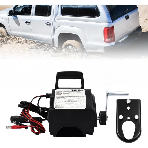 Portable Electric Winch, 12V 300W Electric Hoist, 5000lbs Towing Hitch Truck for Garage, Warehouse, Factory Lifting Towing$$Tools & Hardware Other