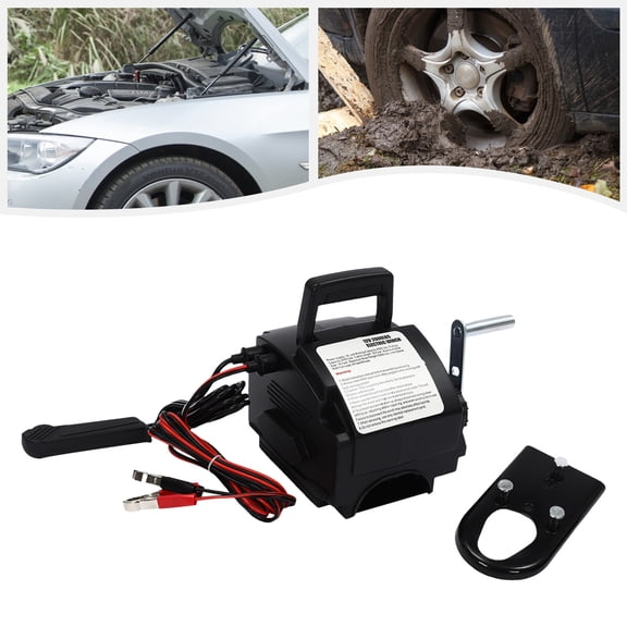 Portable Electric Winch 2000 LBS, Electric Winch 30ft Towing Distance with Remote Control for Small Vessels, Cars and Vehicles - 12V 300W