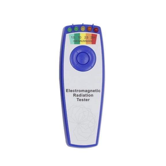 Portable Electromagnetic Radiation Tester Field EMF Gauss Meter Ghost Tester With 5 LEDs - Blue ,Precise Measurement