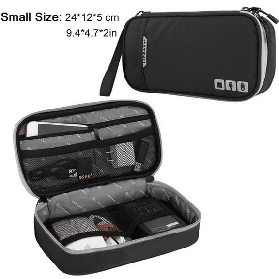 Portable Electronic Accessories Travel case,Cable Organizer Bag Gadget Carry Bag for iPad,Cables,Power,USB Flash Drive, Charger