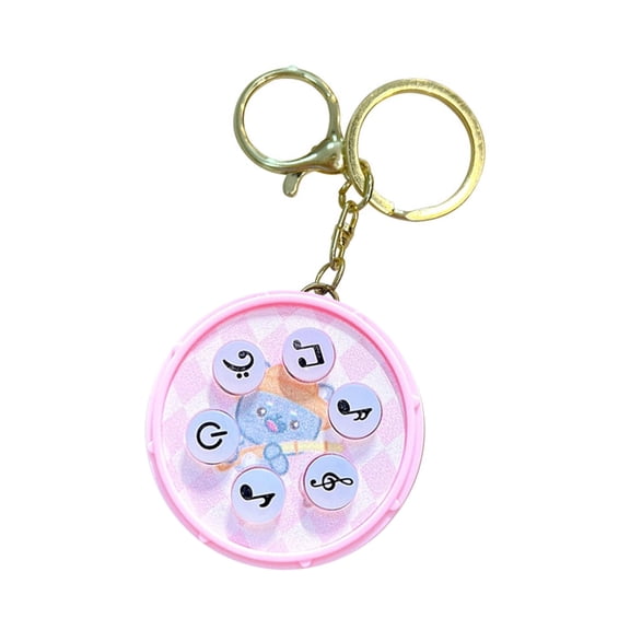 Portable Electronic Drum Keychain Toy With Animal Beating Game, Stress Relief Adults Travel Decoration