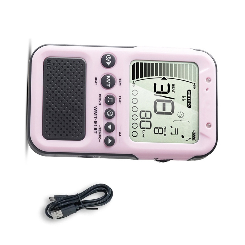 Portable Electronic Metronome Tuner Adjustable Beat Metronome for Music Training