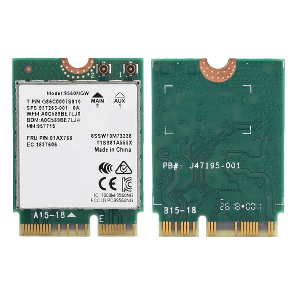 Portable Electronics Network Wireless Network Card Bluetooth5.0 802.11ac M.2 Wifi Adapter with Antenna 9560NGW 1730Mbps
