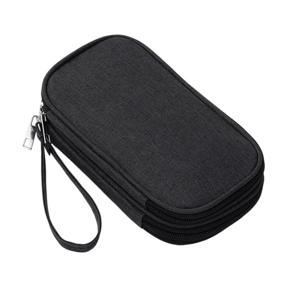 Portable Electronics Storage Case With Handle For Easy Carry Double Layer Design For Organization