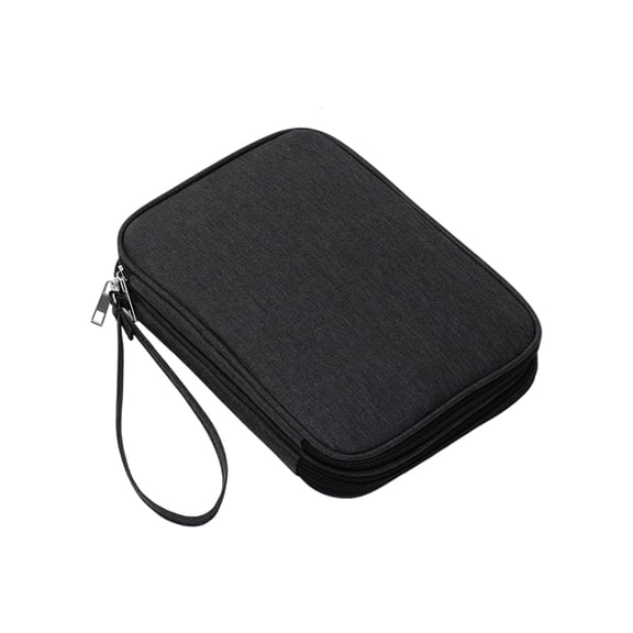 Portable Electronics Storage Case With Handle For Easy Carry Double Layer Waterproof Design For Organization