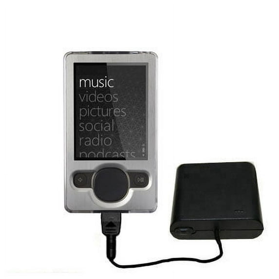 Portable Emergency AA Battery Charger Extender suitable for the Microsoft Zune (2nd and Latest Generation) - with Gomadic Brand TipExchange Technology