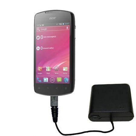 Portable Emergency AA Battery Charger Extender suitable for the Acer Liquid Glow - with Gomadic Brand TipExchange Technology