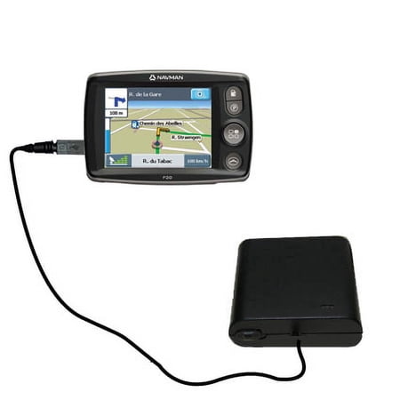 Portable Emergency AA Battery Charger Extender suitable for the Navman F20 - with Gomadic Brand TipExchange Technology