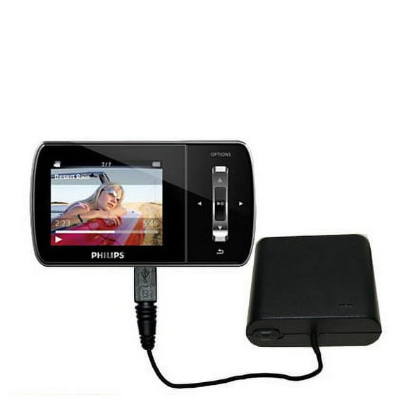 Portable Emergency AA Battery Charger Extender suitable for the Philips GoGear Aria SA1ARA08 - with Gomadic Brand TipExchange Technology