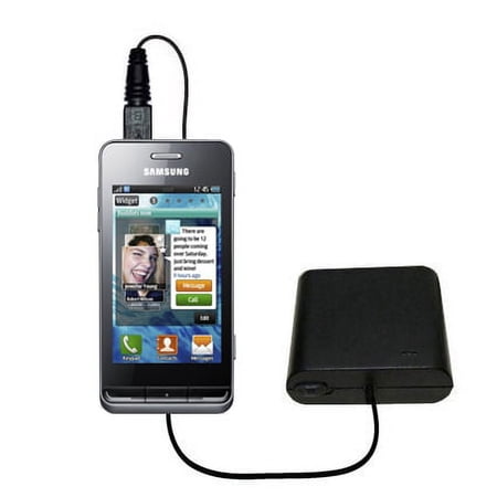 Portable Emergency AA Battery Charger Extender suitable for the Samsung Wave 723 - with Gomadic Brand TipExchange Technology
