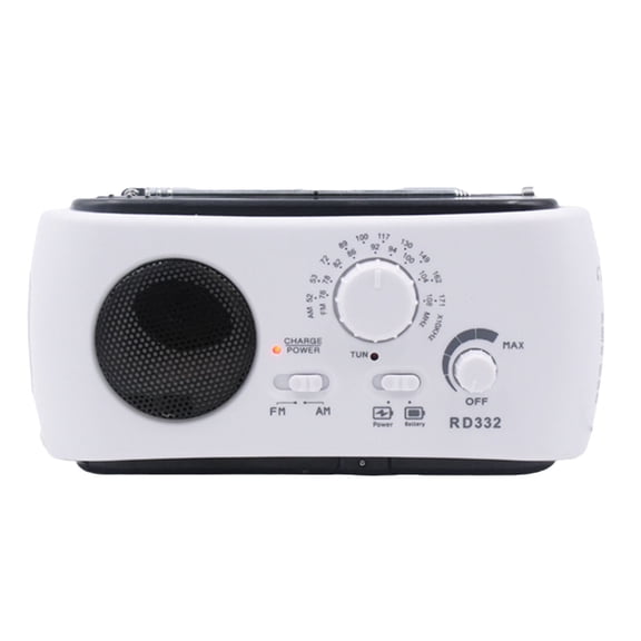 Portable Emergency Crank Am/FM LED Flashlight Cell Phone Charger Ldeal For Camping Hiking And Emergencies,Integrated Device: + Flashlight + Mobile Power,Hand Crank