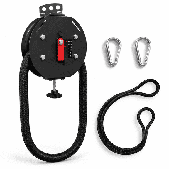 Portable Endless Rope Trainer for Home Gym, Black-Red, 13.12ft Length