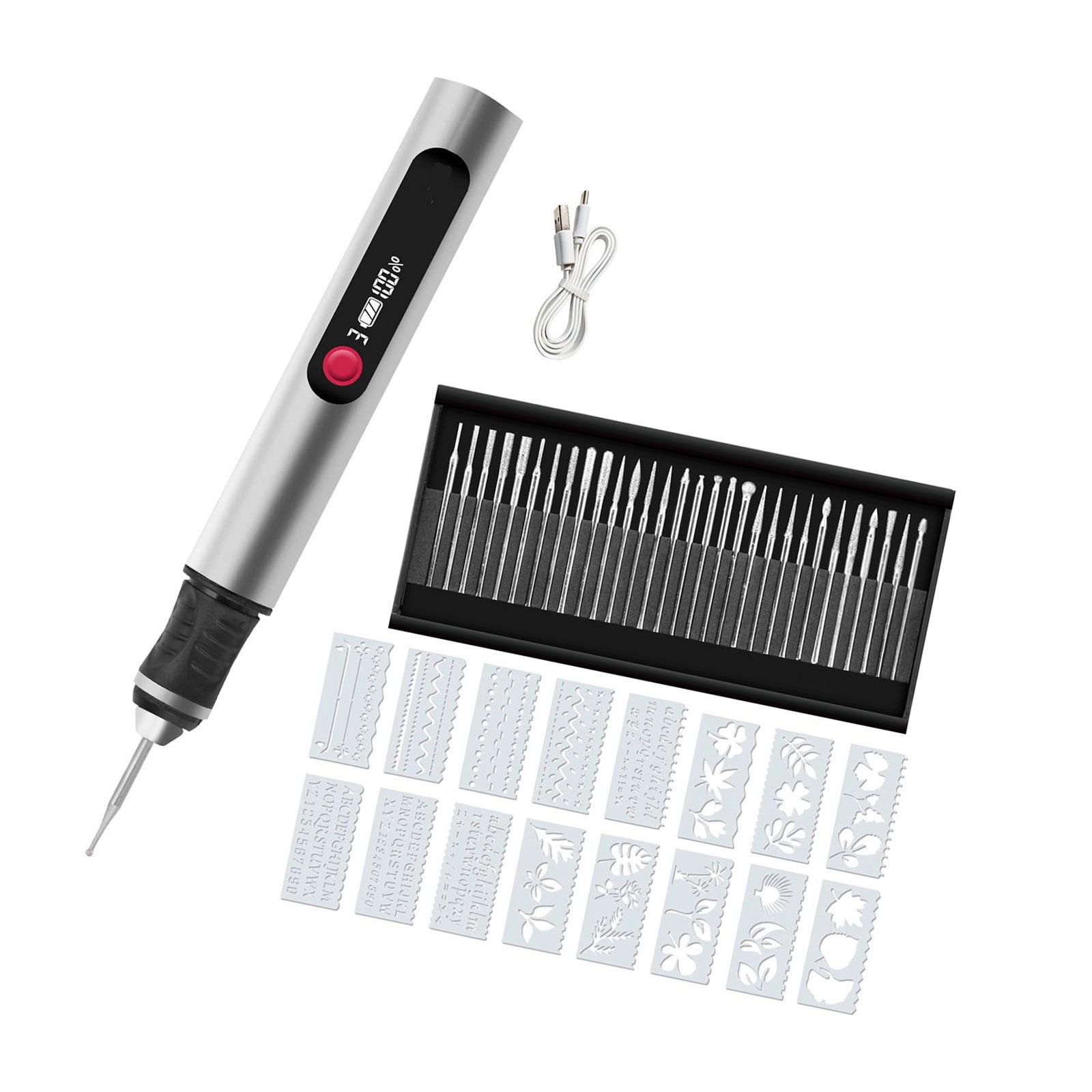 Portable Engraving Pen Featurings Powerful Motor Adjustable Gear for Detailed Works on Multiple Materials