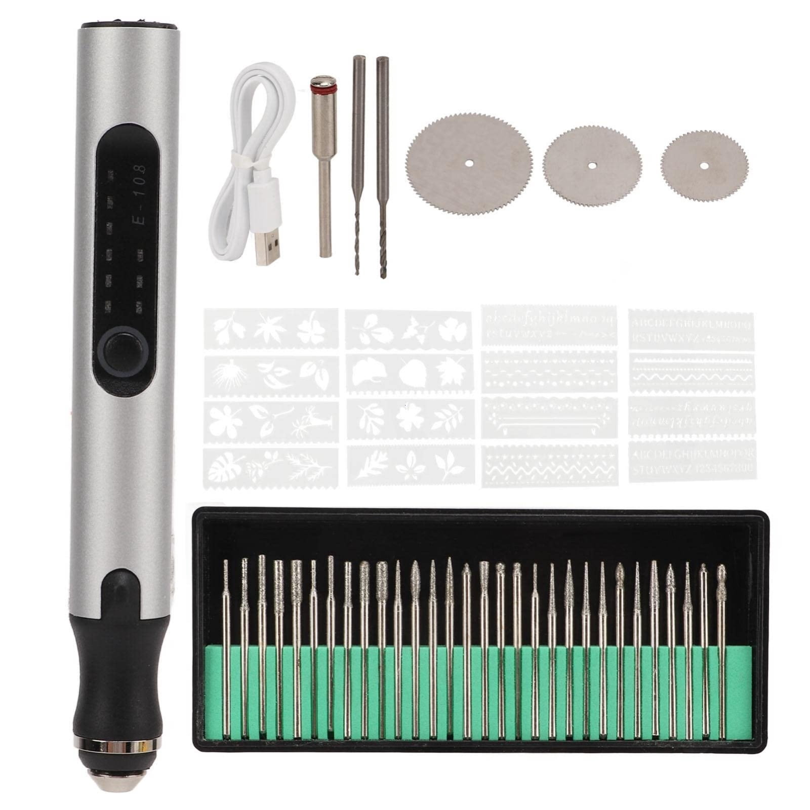 Portable Engraving Pen – Precision Tool with Adjustable Power for Wood, Metal, Glass, Plastic, and Stone (Includes Multiple Engraving Bits)