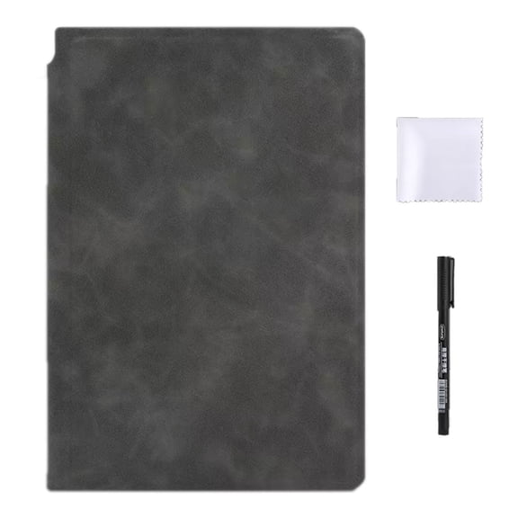 Portable Erasable PU Whiteboard Notebook 6.61x9.53Inch Portable Erasable PU Memoboard for Writing Sketching Note Taking
