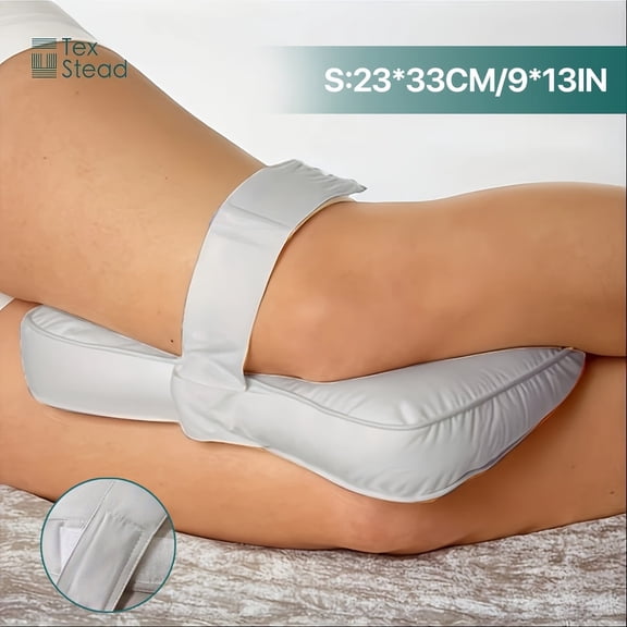 Portable Ergonomic Leg Support Pillow for Side Sleepers - Grey, Machine Washable, Polyester Fiber Fill