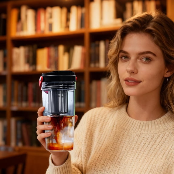 Portable Espresso Maker 20BAR Pressure, Handheld Rechargeable Coffee Machine, Built-in Milk Frother, Large Capacity, Travel and Home Use, Quick One-Button Operation transparent