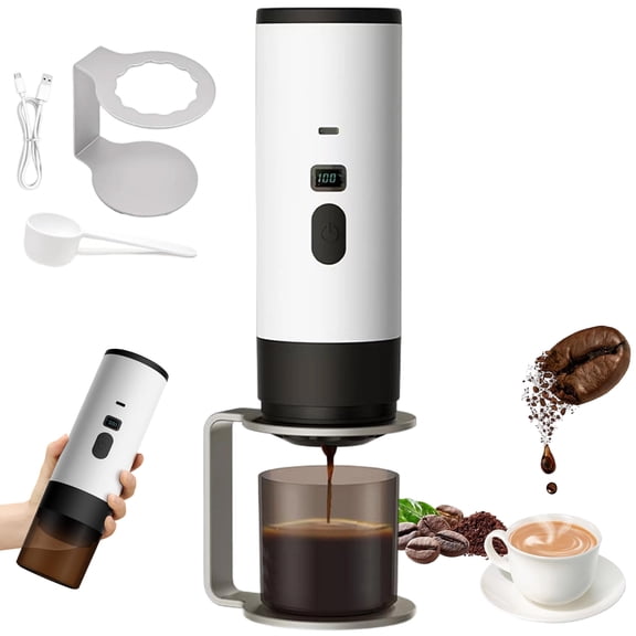 Portable Espresso Maker, 3-in-1 Coffee Machine with 15 Bar Self-Heating & LED Display, Perfect for Travel, Camping, RV & Office