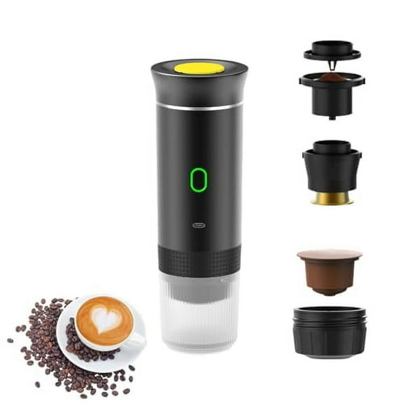 Portable Espresso Maker, 3-in-1 Portable Espresso Maker,Electric Self Heating Coffee Maker for Outdoor Travel
