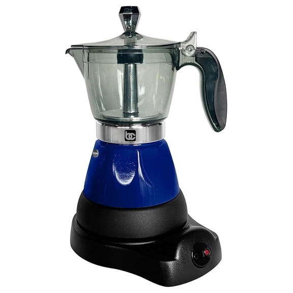 Portable Espresso Maker, Electric Coffee Machine for 1-3 Cups - BLUE - Cafetera for Home, Travel, Camping, RV - Fast Brewing, Automatic Shut-Off