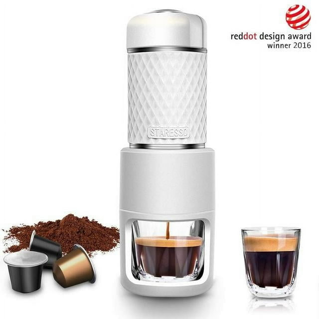 Portable Espresso Maker SP200 brew coffee capsules machine great for hikers campers travelers