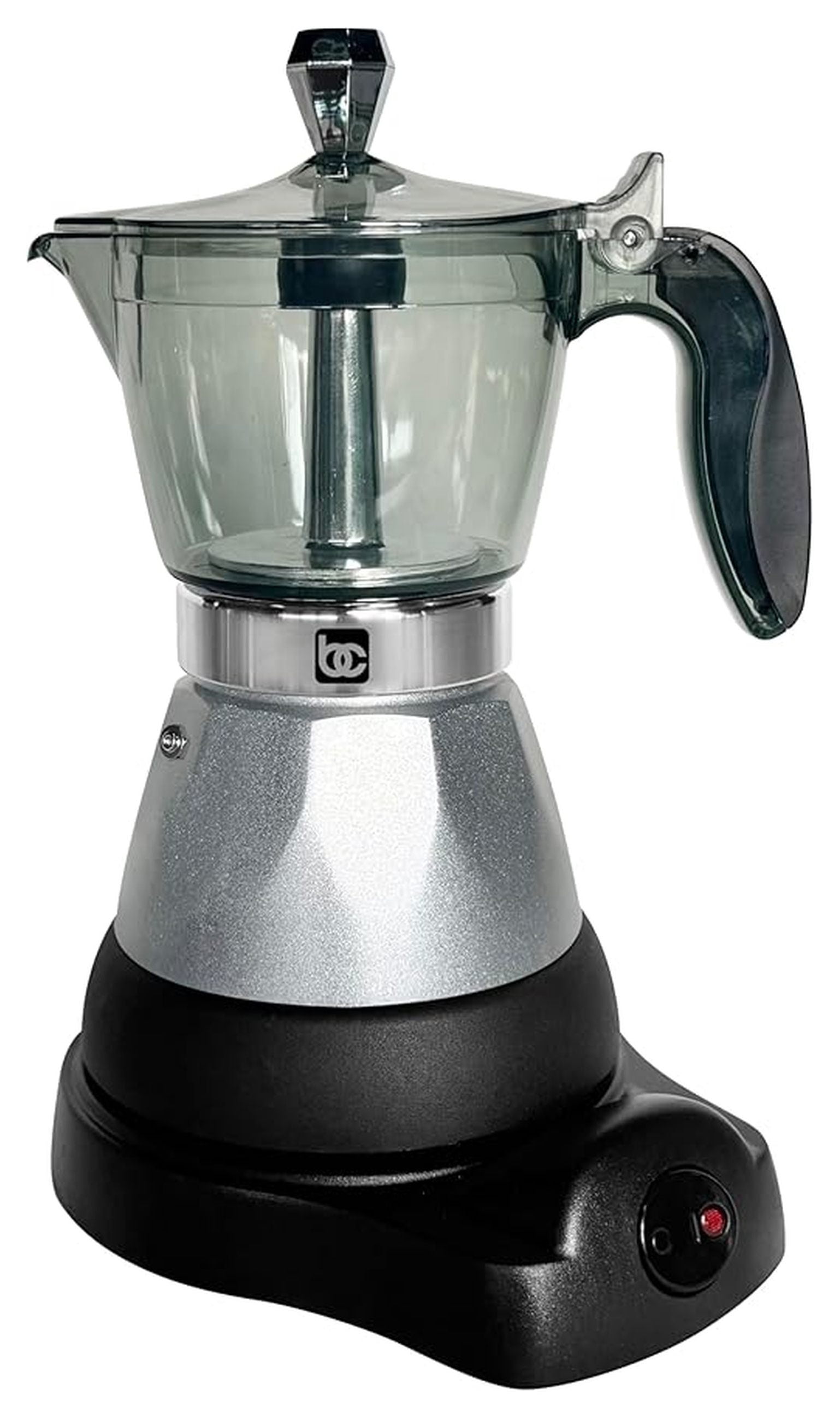 Portable Espresso Maker, Silver Cafetera - 1-3 Cups Electric Coffee Machine for Home, Travel, RV - Fast Brewing, Automatic Shut-Off