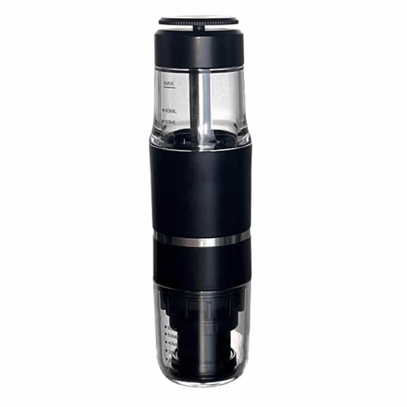 Portable Espresso Maker for Travel & Camping 18 Bar Manual Coffee Machine Ground Coffee & Pods Small Hand Press Espresso C-offee Maker for Office, Hiking, RV - Black