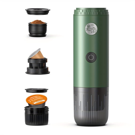 Portable Esprosso Coffee Machine Compatible with Nes*/DG/Coffee Ground, 17 Bar with Heating Function Better for Car, Hiking, Office Mini Coffee Maker