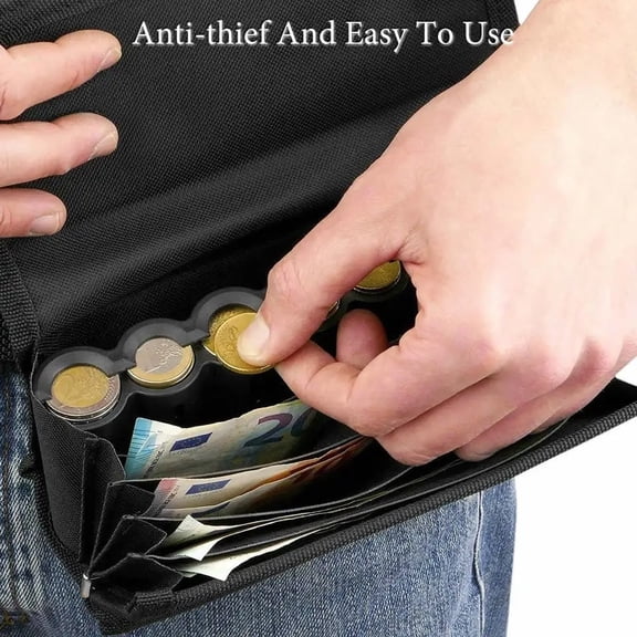 Portable Euro Storage Box Coin Divider,Black