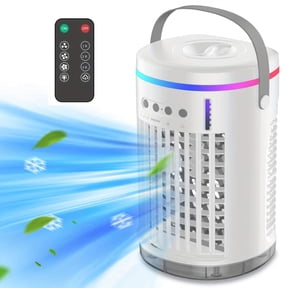 Portable Evaporative Air Cooler with 1400ml Tank, USB Personal Cooling Fan, Humidifier, Remote Control & Timer for Bedroom Office Desk